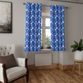 thumbnail image 2 of Ambesonne Winter Grommet Curtain, Snowflakes Xmas Trees, 50" x 54", Violet Blue Pale Blue, 2 of 6