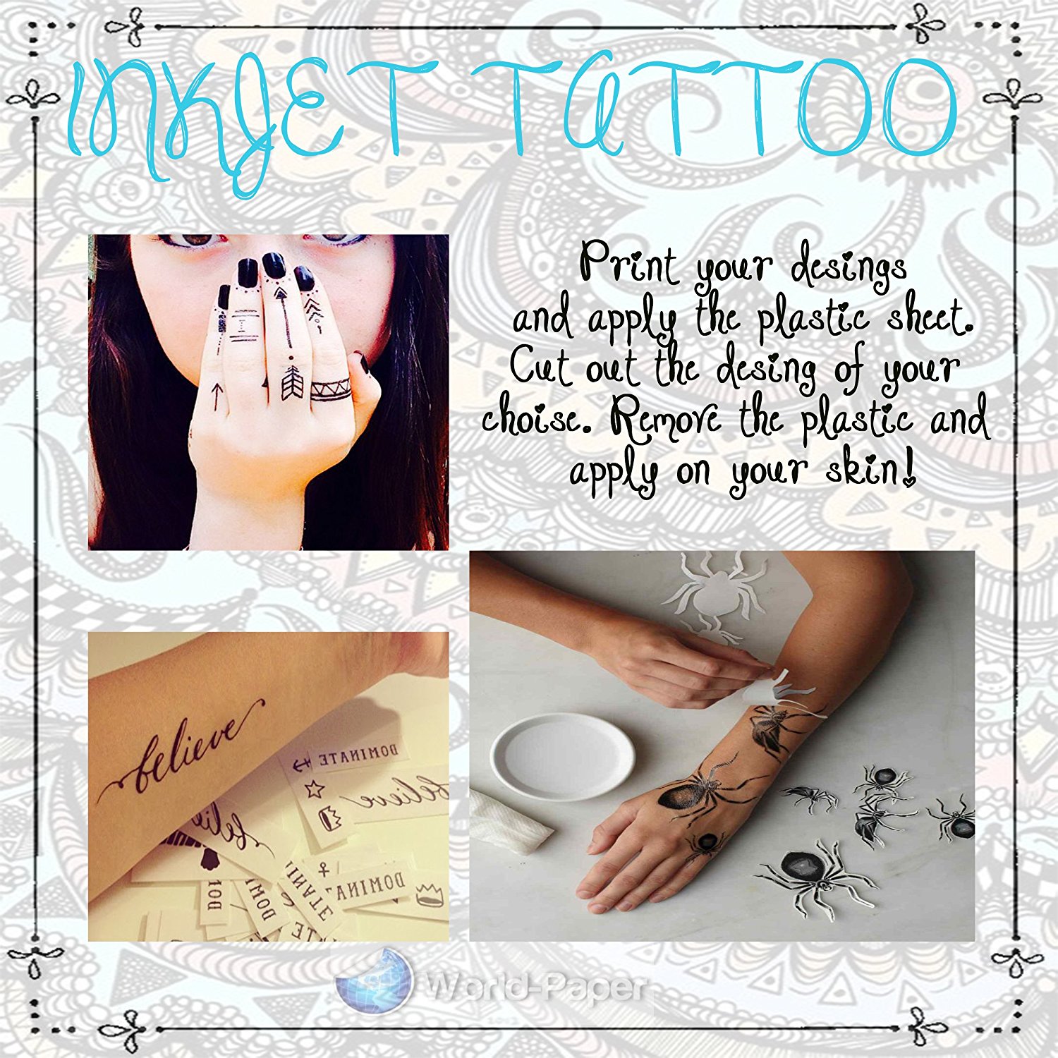 Inkjet Printable Temporary Tattoo Paper Get What You Need For Free Inkjet Printable Temporary Tattoo Paper Get What You Need For Free