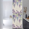 thumbnail image 2 of Purple Flowers Window Privacy Film, Weeping Spring Floral Rustic Pastoral Static Cling UV Sun Blocking Heat Control Window Tint Day and Night, Non-Adhesive One Way Windows Privacy Cover 17.7''x78.7'', 2 of 4