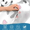 thumbnail image 5 of Cute Panda Sloth Kitchen Curtains Cafe Curtains Washable Short Curtains for Small Window Bathroom Farmhouse Kitchen Basement Half Window Curtain, 27 x 24 inch Length, 2 Panels, 5 of 6