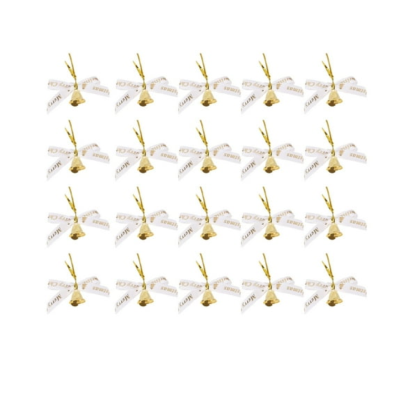 Christmas 20Pcs Christmas Bows Mini Christmas Tree Bows Mini Bowknot Ornament Xmas Tree Hanging Pendant for Xmas Tree Hanging Decoration丨White