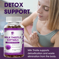 thumbnail image 6 of High absorption 1200mg Milk Thistle Extract with 50 mg Dandelion Root Extract Per Serving, Organic Milk Thistle Silymarin Supplement Supports Liver Cleanse and Detox & antioxidant, 120 Ct, 6 of 8