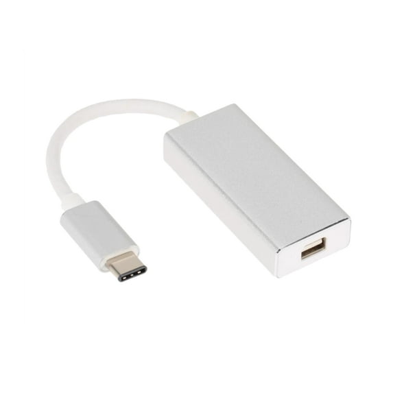 USB 3.1 Adapter, Mini DP Adapter Cable with Aluminium Case Support 4K Compatible for New , ChromeBook Pixel -Sliver