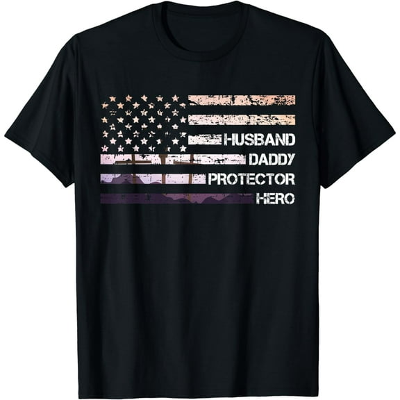 Husband Daddy Protector Hero Father's Day Dad Gift Papa Idea T-Shirt