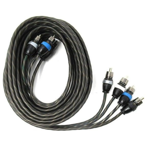 4 Channel Twisted 18 ft RCA Cables Coated 18' OFC