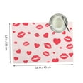 thumbnail image 3 of DouZhe Polyester Placemats Lot de 4, Saint Valentin Lèvres Jour Coeurs Modèle Résistant à la Chaleur Place Mats pour Table à Manger, 12 "x 18", 3 of 6