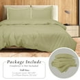 thumbnail image 3 of Royale Linens Sage Green Duvet Cover Full Size - Full Duvet Cover Set - 3 Piece Double Brushed Full Duvet Covers with Zipper Closure, 1 Full Duvet Cover 80x90 inches & 2 Pillow Shams (Full, SageGreen), 3 of 8
