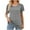 Gray, variant on Timegard Top for Women Ruffle Short Sleeve 1 Shoulder Scoop Neck Comfy Loose Casual Summer Tee Shirts