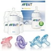 Philips AVENT - 3-Pack of Natural 4oz Bottle Set w/Your Choice of Soothie Pacifiers