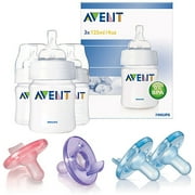 Philips AVENT - 3-Pack of Natural 4oz Bottle Set w/Your Choice of Soothie Pacifiers