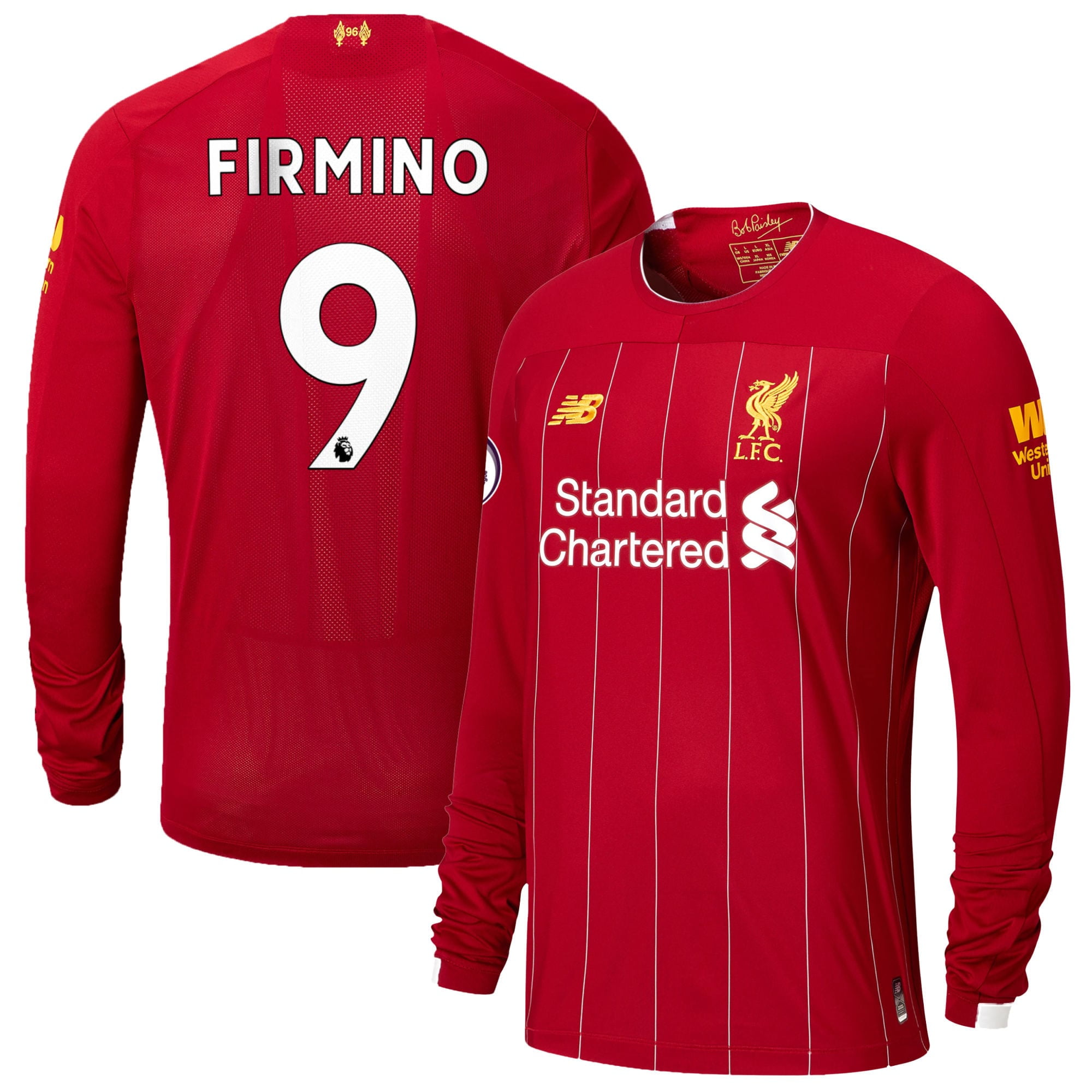 Roberto Firmino Liverpool New Balance Youth 2019/20 Home Replica Player