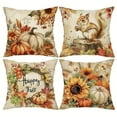 thumbnail image 1 of Pumpkin Pillowcase Thanksgiving Linen Cushion Cover Home Sofa Pillow Set 18X18 Inch Pre-Shrunk Linen Material, 1 of 5