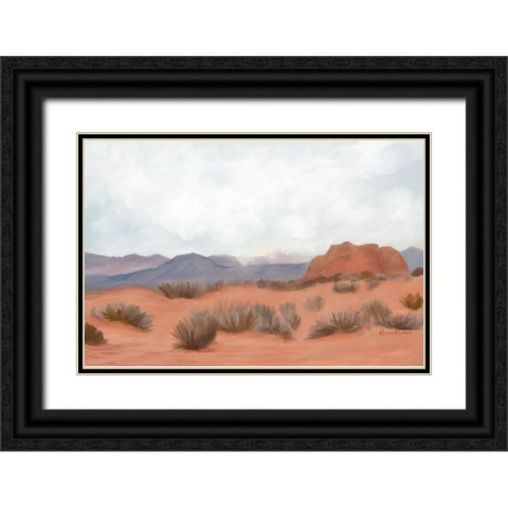 Murdock, Ramona 24x17 Black Ornate Wood Framed with Double Matting Museum Art Print Titled - Red Rock No. 2