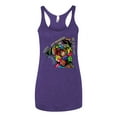 thumbnail image 3 of Dean Russo The Only Person Dog Lover Tri-Blend Racerback Tank Top, Purple Rush, X-Large, 3 of 6
