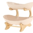 thumbnail image 4 of Elegante organizador de estantes para platos de frutas, postres, aperitivos y pasteles. 2 niveles beige, 4 of 8