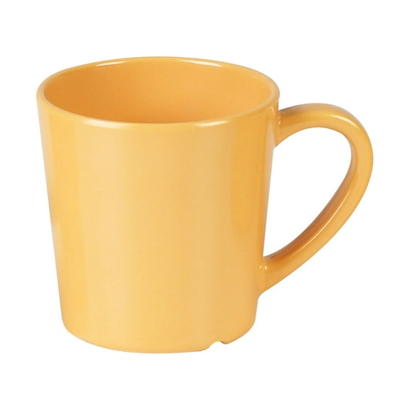 Excellante Color Yellow melamine dinnerware collection 3.125 inch mug/cup - 7 oz, comes in dozen