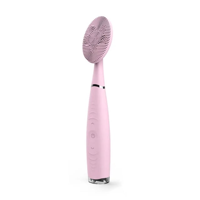 Cepillo de limpieza facial sónico de silicona, cepillo limpiador facial vibratorio impermeable, cepillos faciales para limpieza y exfoliación, recargable por USB
