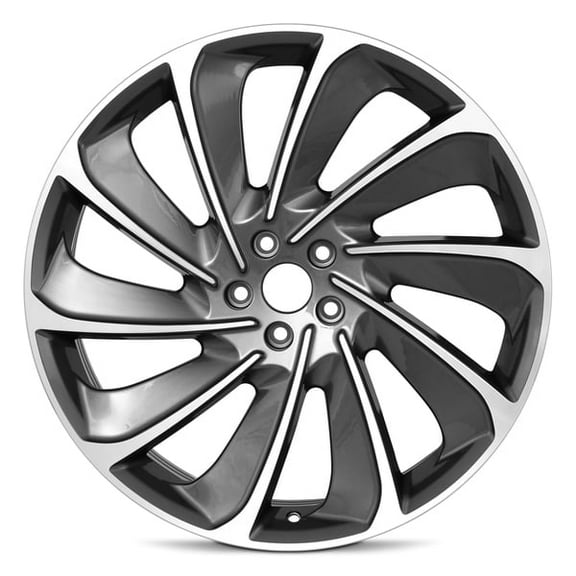 New OEM Replacement Wheel 21x9 in for 2019-2024 Lincoln Nautilus Machined Face with Painted Inlay Charcoal 21 inch Aluminum Rim