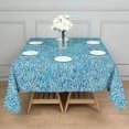 thumbnail image 3 of Blue White Tie Dye Textured Pattern Square Tablecloth,Waterproof Square Table Cover,Wipeable Spillproof Washable Table Cover for Home Kitchen Party Decor 42"X42"(107x107cm), 3 of 6