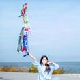 thumbnail image 6 of sunsanly DIY Carp Streamer Kit Blanks Wind Socks Vibrant Color Clear Fish Pattern Hand-Paint Japanese Fish Streamers, 6 of 8
