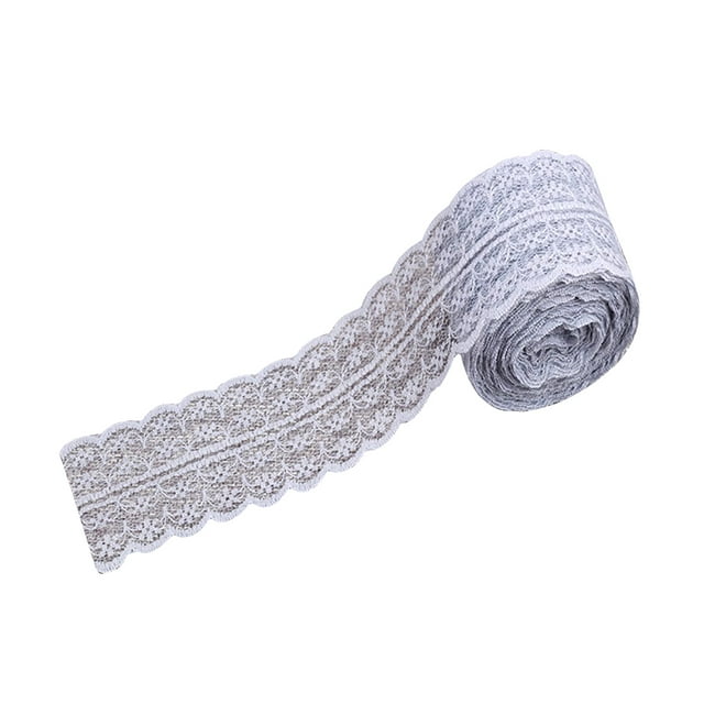 Borde de encaje de 4,5 cm para forro de ropa, accesorio de encaje con flores, aplique bordado para vestido de novia, lencería (gris)