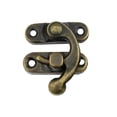 thumbnail image 2 of sweethay Candado cerrojo Vintage gancho decorativo cerradura protectora oculta joyería caja de muebles Hardware accesorios regalos Herramientas y ferretería Gancho derecho de bronce, 2 of 6