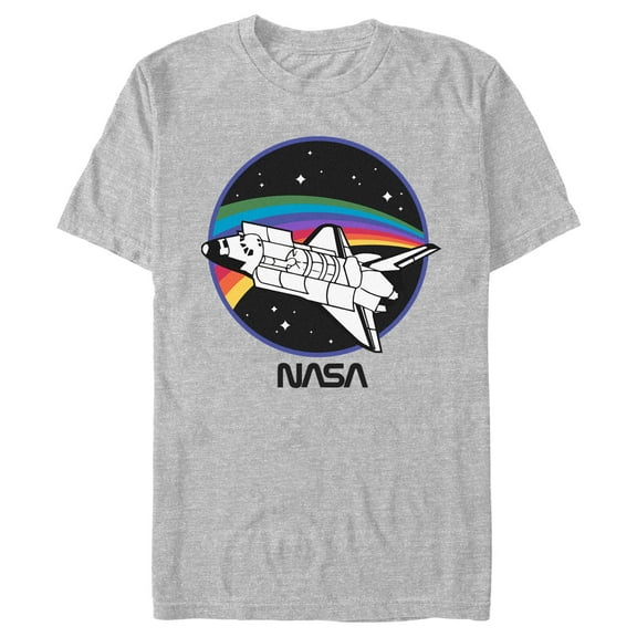 Men's NASA Space Shuttle Rainbow Path Graphic T-Shirt