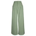 thumbnail image 4 of ZHYou Womens Palazzo Pants,High Waisted,Wide Leg,Tailored Pleated Trousers,Baggy Flowy Slack Pants,Green,Size M, 4 of 6