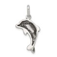 thumbnail image 4 of Sterling Silver Antiqued Dolphin Pendant Charm, 4 of 4