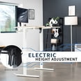 thumbnail image 2 of VIVO Electric 47" x 47" Corner Standing Desk, Light Wood Table Top, White Frame, 2 of 8