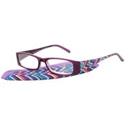 Angle View: Foster Grant Women's Plastic Reading Glasses, Rosemary Purple