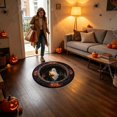 thumbnail image 6 of Halloween 3D Optical Illusion Round Area Rug, 24in Ghost and Spirit Stone Well Visual Floor Mat, Washable Decorative Carpet for Entryway, Bedroom, Porch & Halloween Party Decor (A), 6 of 7