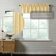 thumbnail image 3 of VHC Brands Annie Buffalo Check Farmhouse 16"x60" Valance Yellow Rod Pocket Cotton Kitchen Window Curtains, 3 of 7
