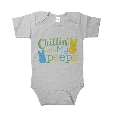 

7 ate 9 Apparel Boy s Funny Easter Onepiece Grey
