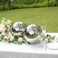 thumbnail image 2 of Efavormart 2 Pack Silver Stainless Steel Gazing Globe Mirror Ball, Reflective Shiny Hollow Garden Spheres - 12", 2 of 5