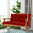 thumbnail image 2 of Porch Swing Cushions Outdoor, Waterproof 4" Thick 2–3 Seat Outdoor Swing Seat Cushion with Ties for Garden & Porch, 2 of 7