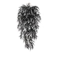 thumbnail image 2 of Artificial Fall Lavender Hanging Plants, 30 Inch, 1 Pcs Fake Fall Baskets, UV Resistant Plastic Greenery for Outdoor Home Room Front Porch Wedding Party Thanksgiving Day Indoor Decor (White), 2 of 7