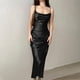 thumbnail image 2 of Vestido de mujer Casual sólido sin mangas Sling cuello cuadrado Jag vestido corto OAVQHLG3B Store  lin121212, 2 of 5