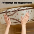 thumbnail image 6 of Btomtd 140L Moving Bags with Reinforced Handles, Heavy Duty Clothes Storage Tote Organizer, Thickened Zipper Storage Bags for Space Saving, 31.5"D x 12"W x 22.4"H (Beige-A), 6 of 8