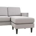 Mr. Kate Winston Reversible Sofa Sectional, Light Gray Linen