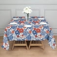 thumbnail image 3 of Pioneer Flower Floral Print Pattern Square Tablecloth,Waterproof Square Table Cover,Wipeable Spillproof Washable Table Cover for Home Kitchen Party Decor 42"X42"(107x107cm), 3 of 6