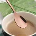 thumbnail image 5 of Long Handle 7.4-Inch Leaf Teaspoons set, 6 Pcs Silver Stainless Steel Coffee stirring spoon, 5 of 7