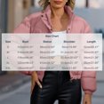thumbnail image 3 of Mifsaly Womens Cropped Puffer Jacket Full Zip Stand Collar Regular Fit Warm Quilted Coat Casual Winter Padded Outerwear Pink,M, 3 of 7