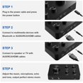 thumbnail image 5 of Rybozen Sistema mezclador de karaoke con micrófono inalámbrico, micrófono inalámbrico de mano dual para karaoke, Smart TV, PC, altavoz, amplificador, iglesia, boda - Compatible con HDMI, entrada/salid, 5 of 5