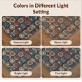 thumbnail image 7 of Design&I 6'x9' Washable Area Rug Vintage Retro Turntable Motif Faded Symmetrical Aesthetic Layout for Living Room, Family Indoor, Oversized Skid-Resistant, 7 of 7