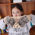 thumbnail image 4 of XZNGL Cartoon Hedgehog Wool Double Layer Thermal Insulation with Finger Weave Gloves, 4 of 9