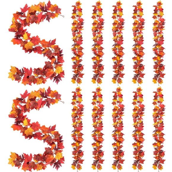 Guirnalda Fall Mantle Helimoto, paquete de 12 unidades, 21,5 m con 864 hojas