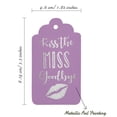 thumbnail image 5 of Inkdotpot Kiss The Miss Goodbye Bridal Shower Bottle Tag Real Silver Foil Favor Hang Tags 50 Pack, 5 of 6