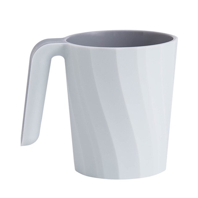 Bearachild Vaso de plástico para cepillo de dientes, vaso de baño, artículos de tocador de viaje, taza de lavado, accesorios de baño antideslizantes de Juegos de accesorios de baño gris blanco Bearachild HA003589-03