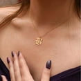 thumbnail image 6 of TURANDOSS Old English Initial Necklace for Women, Dainty Gothic Letter Necklace Old English Jewelry 14k Gold Plated Tiny Letter Necklace Initial Necklace Gifts for Women, 6 of 6
